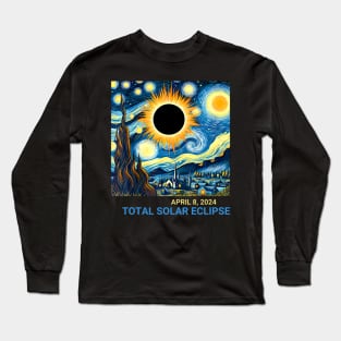 Total Solar Eclipse 2024 Long Sleeve T-Shirt